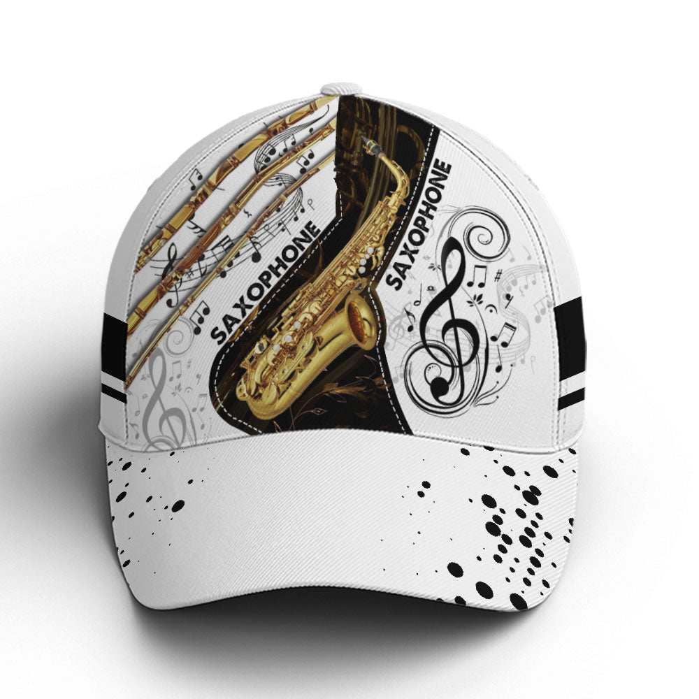 Baseball Cap For Saxophone Lovers Twotone Pattern Trucker Hats Custom Hats Gifts For Men & Women