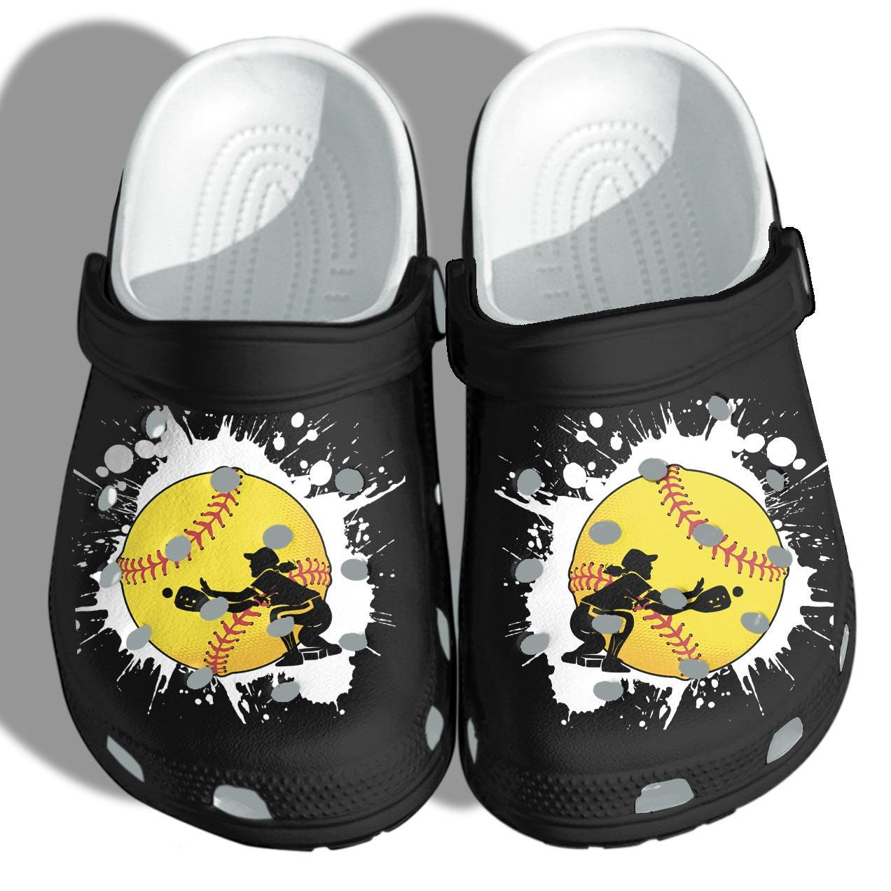 Baseball Girl Custom Shoes Clogs For Women - Baseball Sports Beach Shoes Clogs