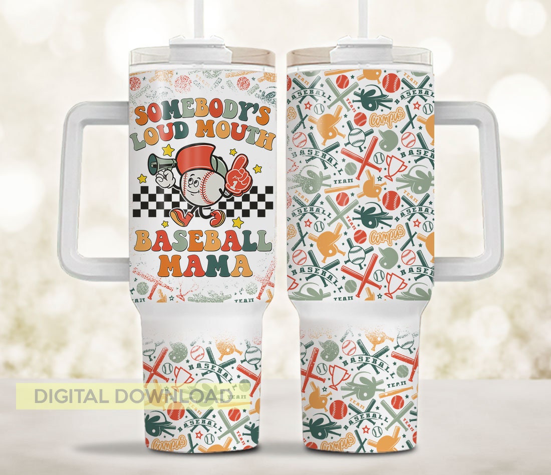 Baseball Mama Custom Stanley Cup 40 oz 30 oz Tumbler With HandleTVC2301960