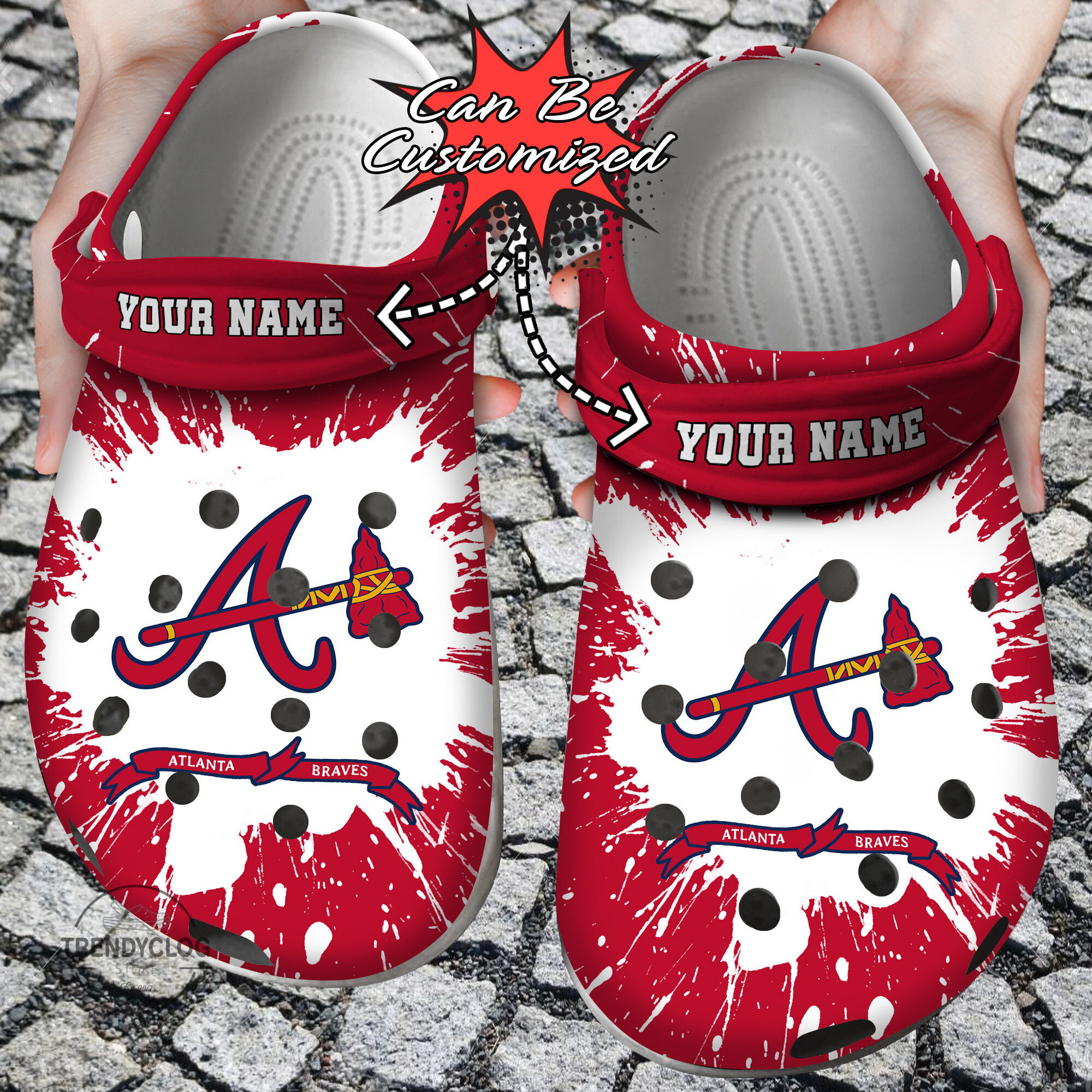Baseball Personalized ABraves Team Clog Shoes