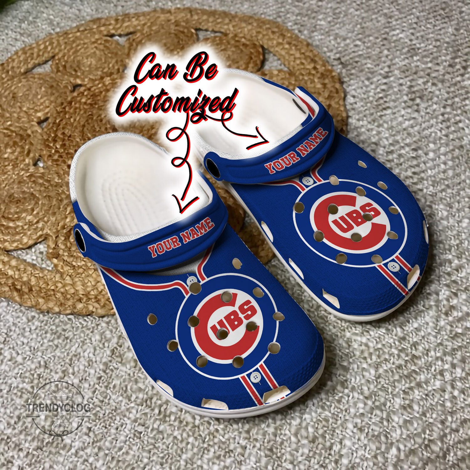 Baseball Personalized CCubs Baseball Jersey Style Clog Shoes