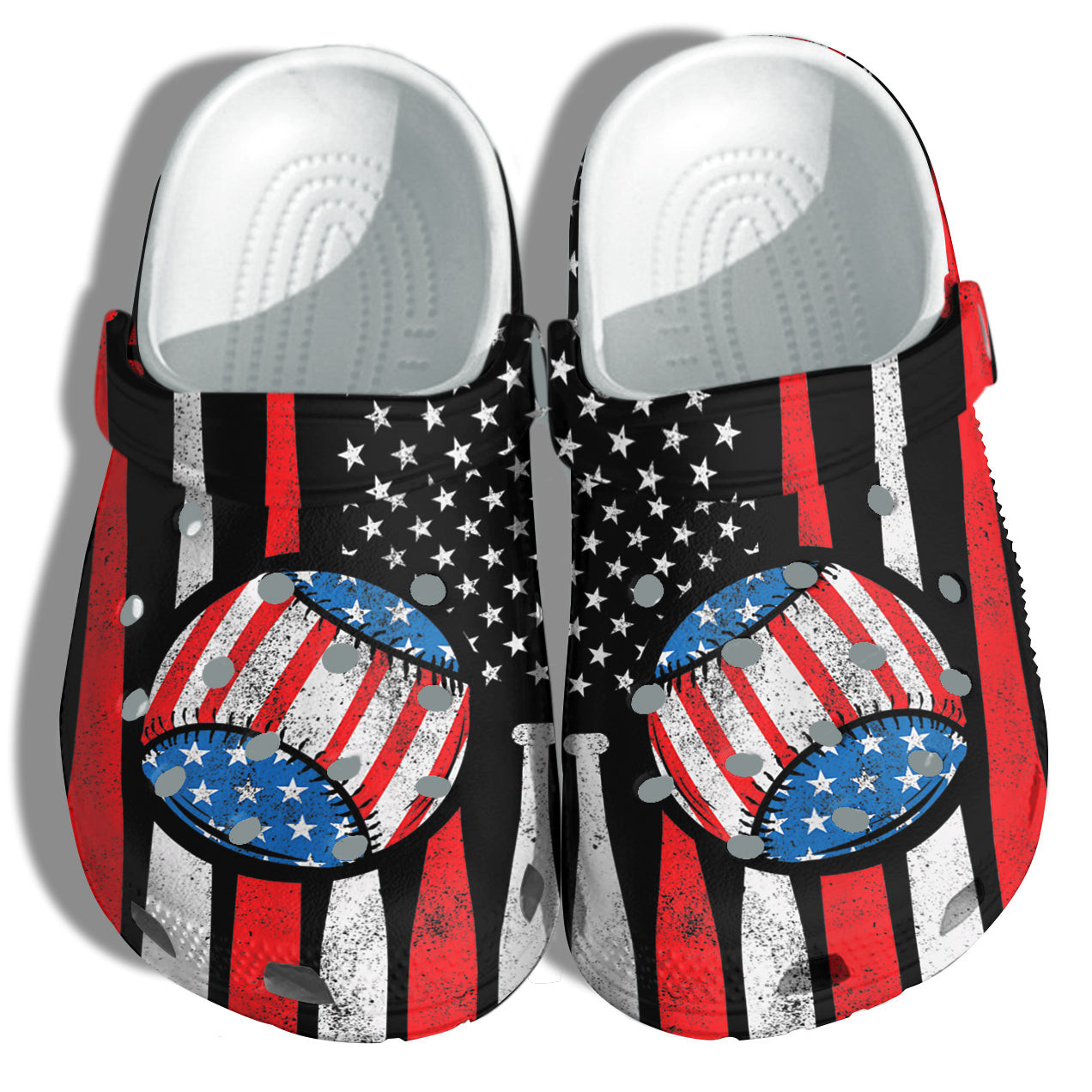 Baseball Play Sport 4Th Of July Shoes Gift Men Women - Player Sport Spirit America Flag Shoes Birthday Gift