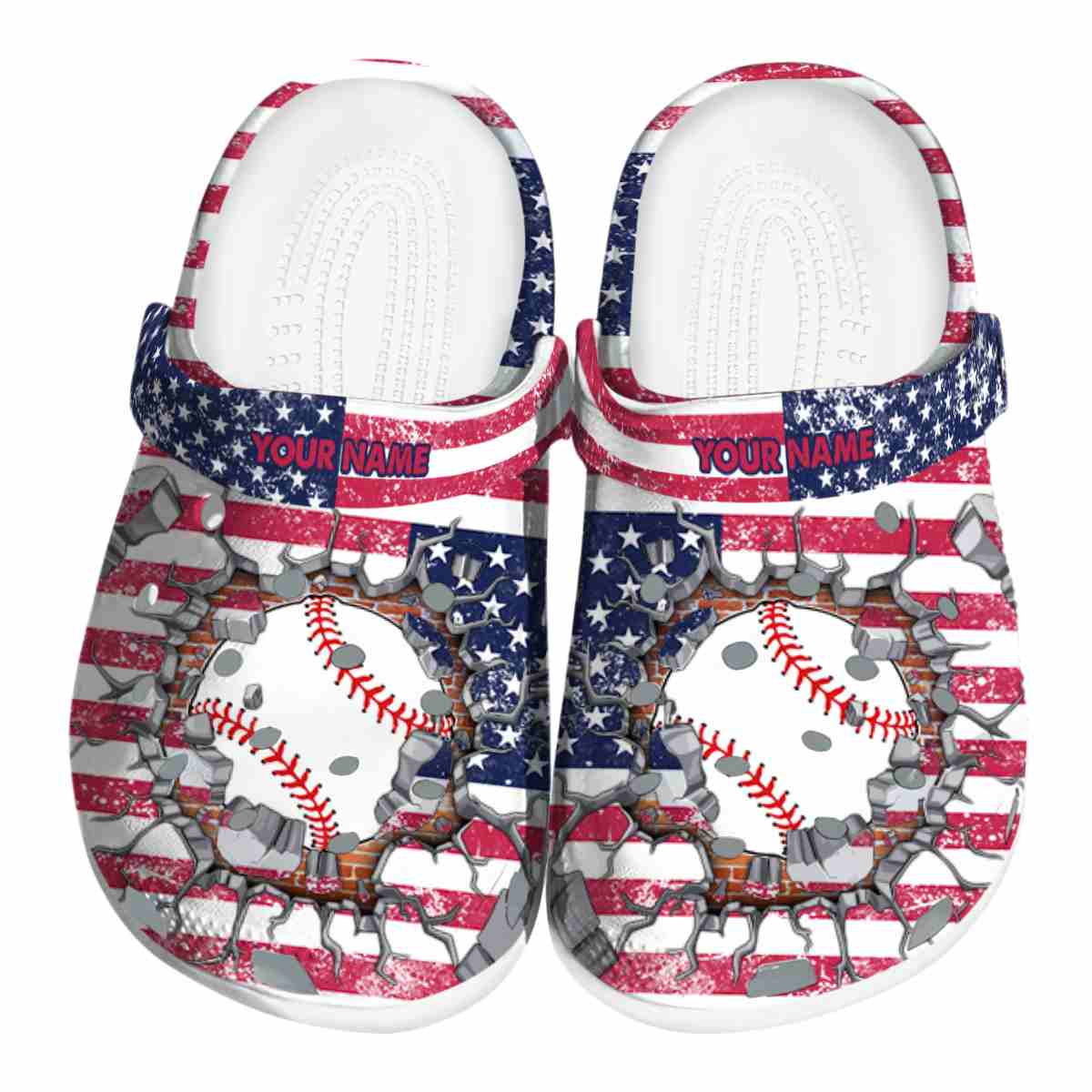 Baseball Sport Crocs Crocband Clogs Shoes Comfortable For Men Women and Kids