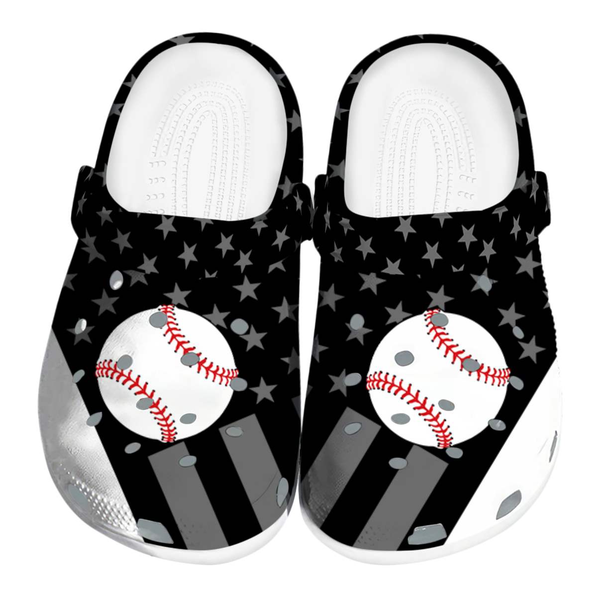 Baseball Sport Crocs Crocband Clogs Shoes Comfortable For Men Women and Kids