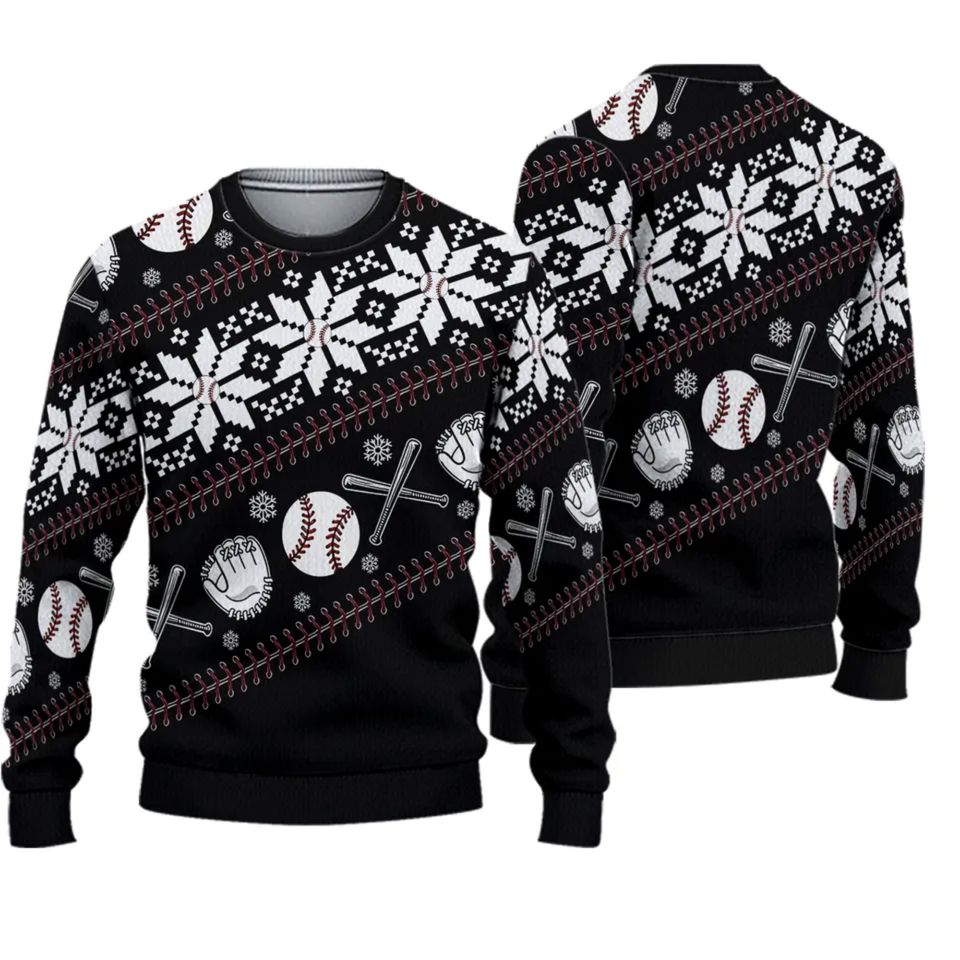 Baseball Ugly Christmas Sweater