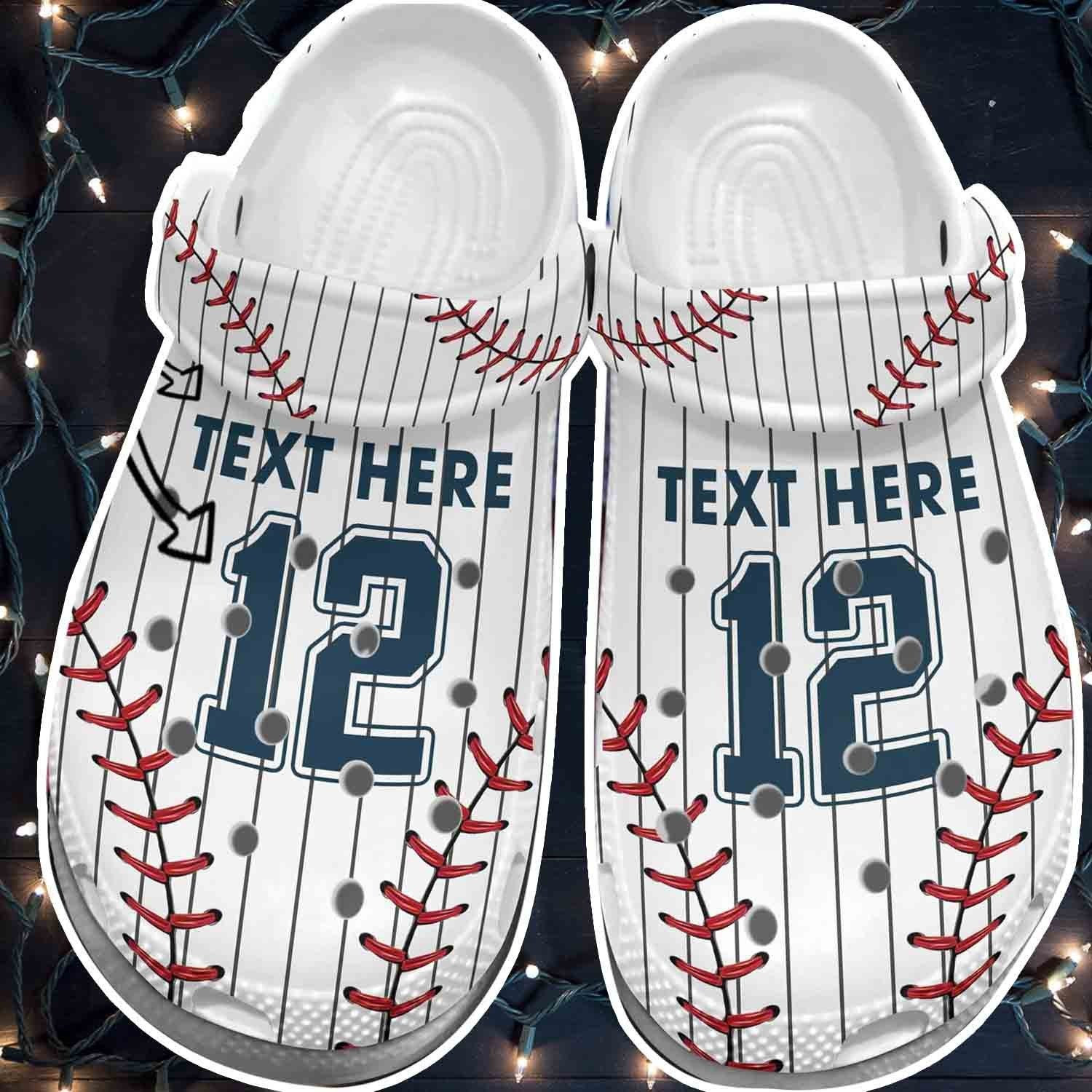 Baseball Uniform Player Shoes Clogs - Baseball Uniform Team Personalized Shoes Clogs For Men Women