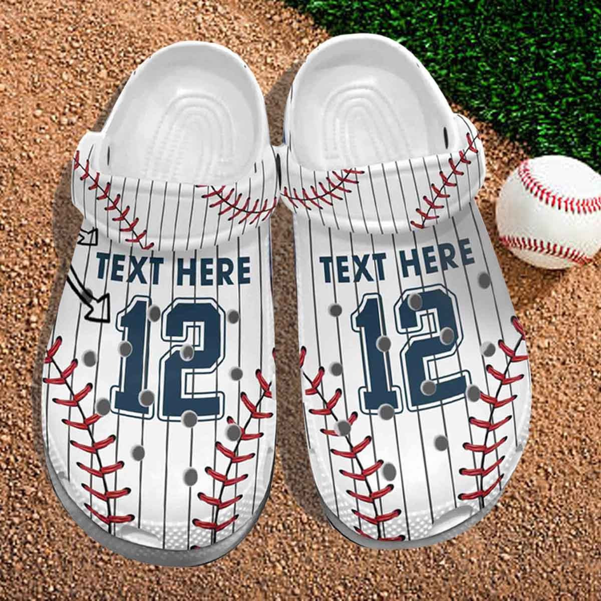 Baseball Uniform Player Shoes Clogs For Batter - Funny Baseball Personalized Shoes Birthday Gifts Son Daughter