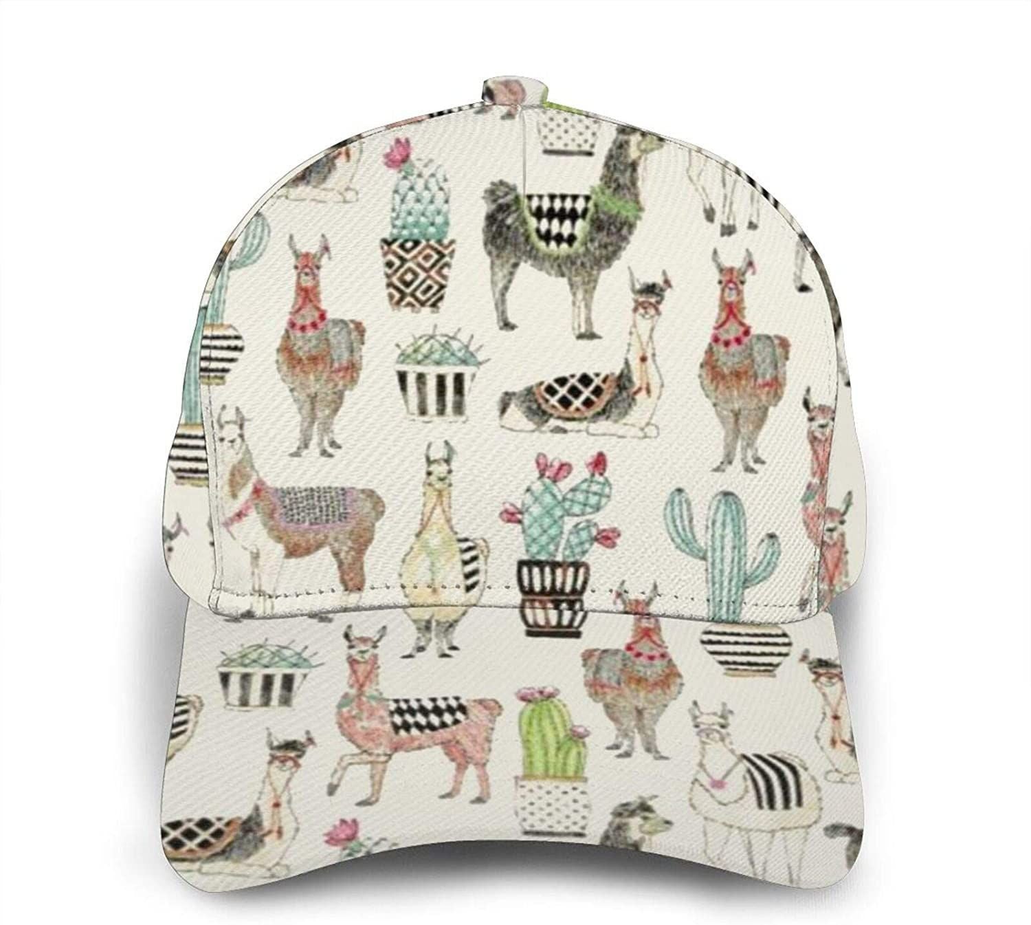 Baseball Unisex 3D Cap Llama With Ethnic Blanket Cactus Fashion Caps Trucker Hats Hip Hop Hat Trucker Hats Custom Hats Gifts For Men & Women