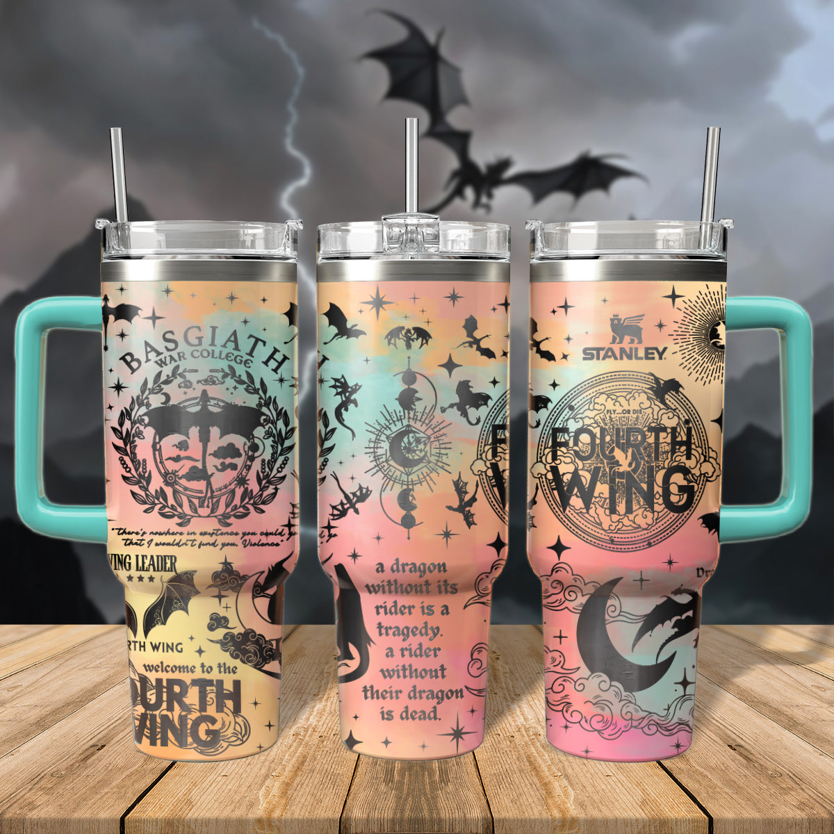 Basgiath War College Fourth Wing Custom Stanley Cup 40 oz 30 oz Tumbler With HandleTVC2301541