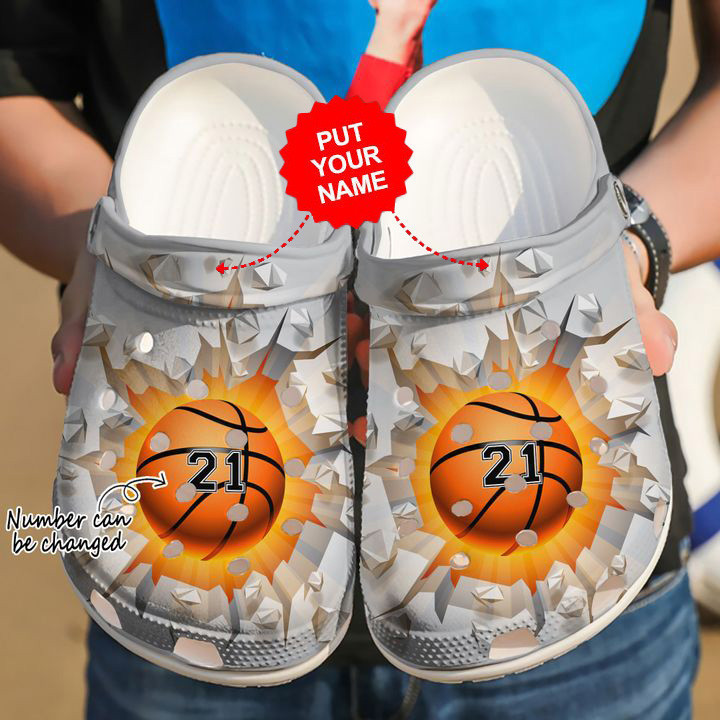 Basketball - Basketball Custom Name Number Lover Clog Shoes For Men And Women