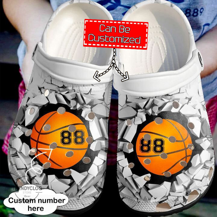 Basketball Basketball Personalized Broken Wall Clog Shoes