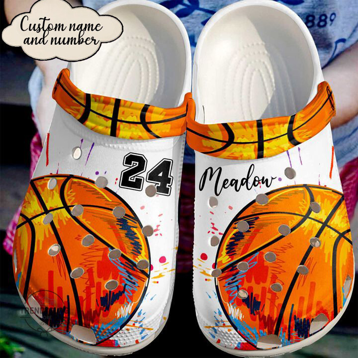Basketball Basketball Personalized I Love Clog Shoes