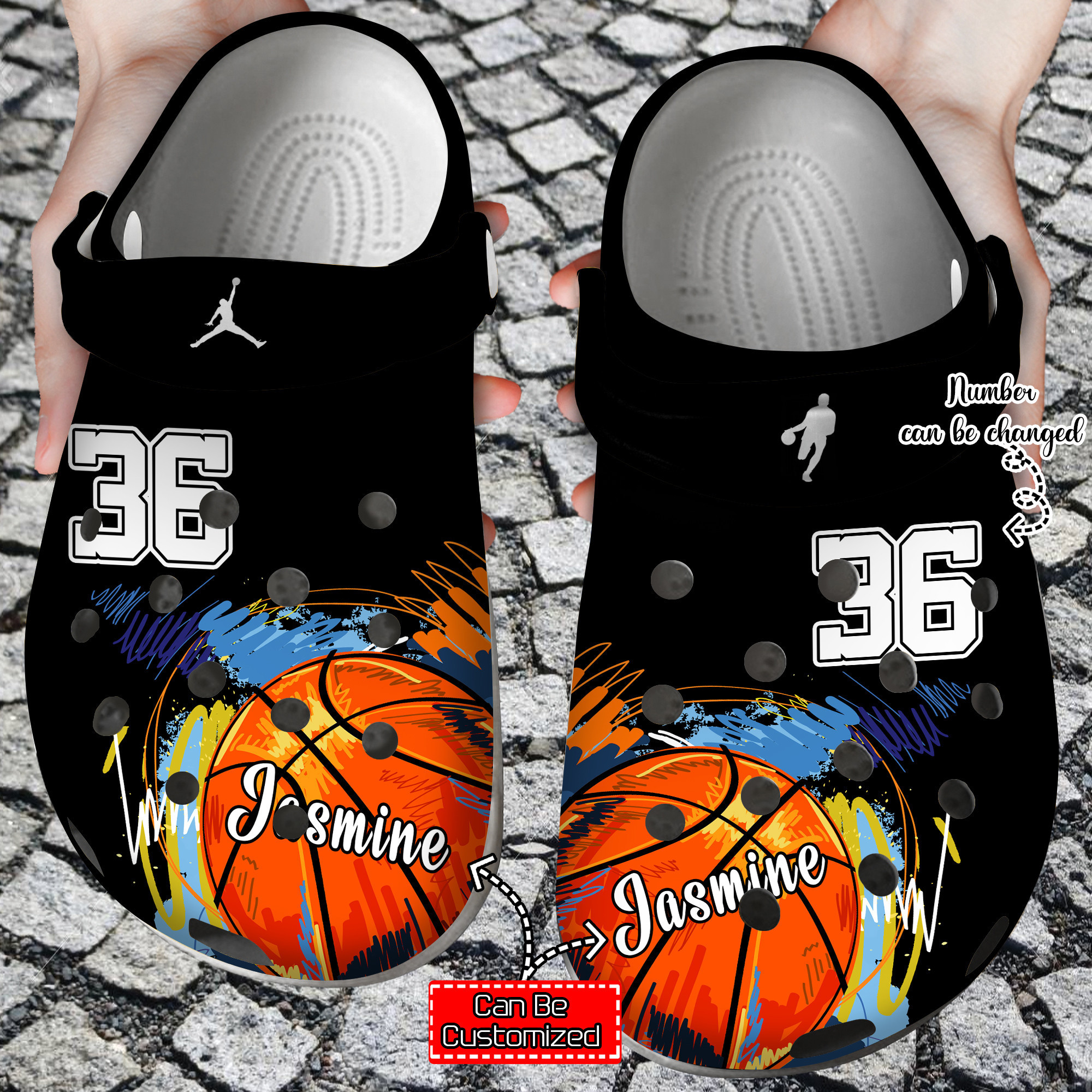 Basketball Basketball Personalized Lover Black Clog Shoes