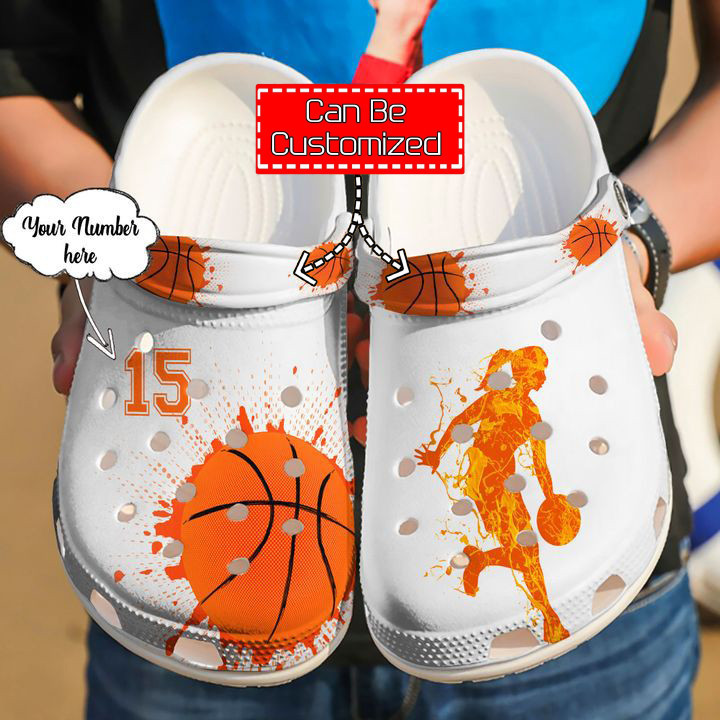 Basketball - Basketball Personalized Passion White Clog Shoes For Men And Women