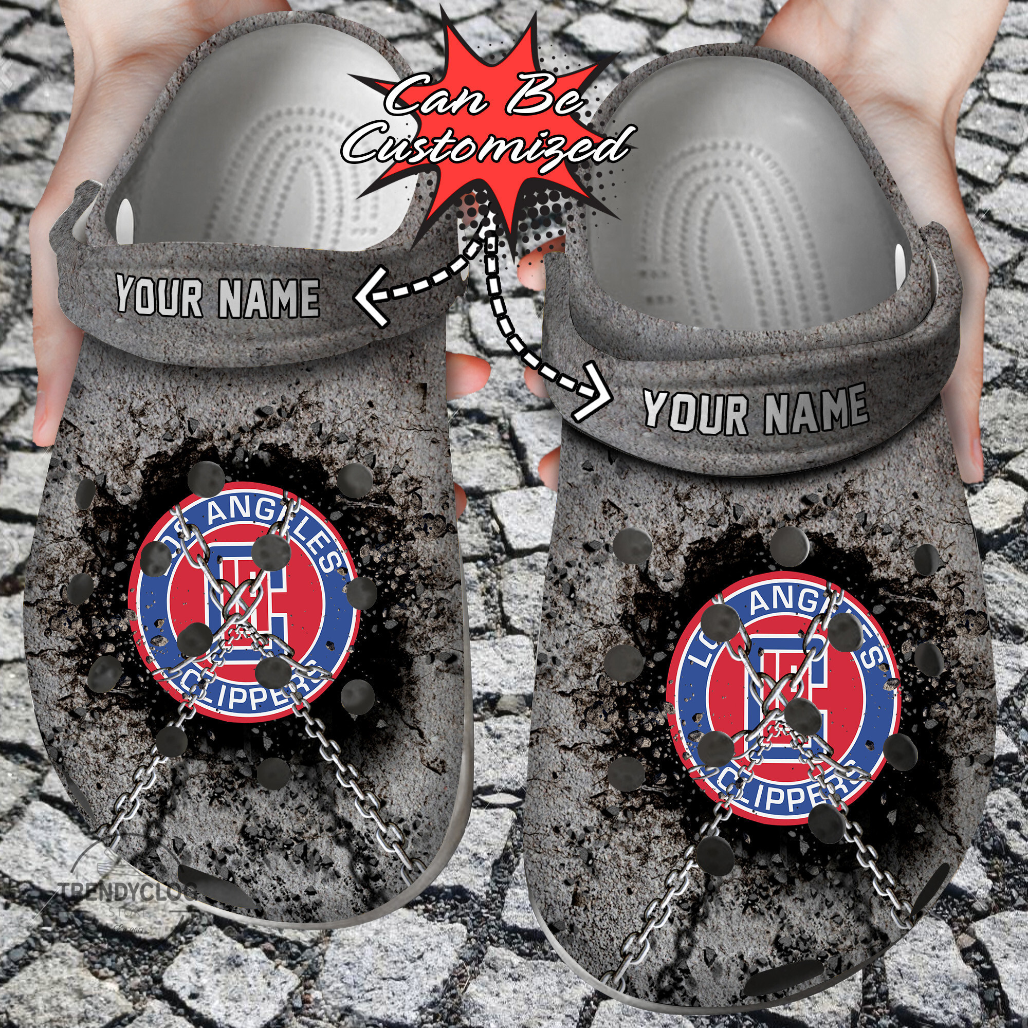 Basketball Clipper Clog Shoes Custom Name