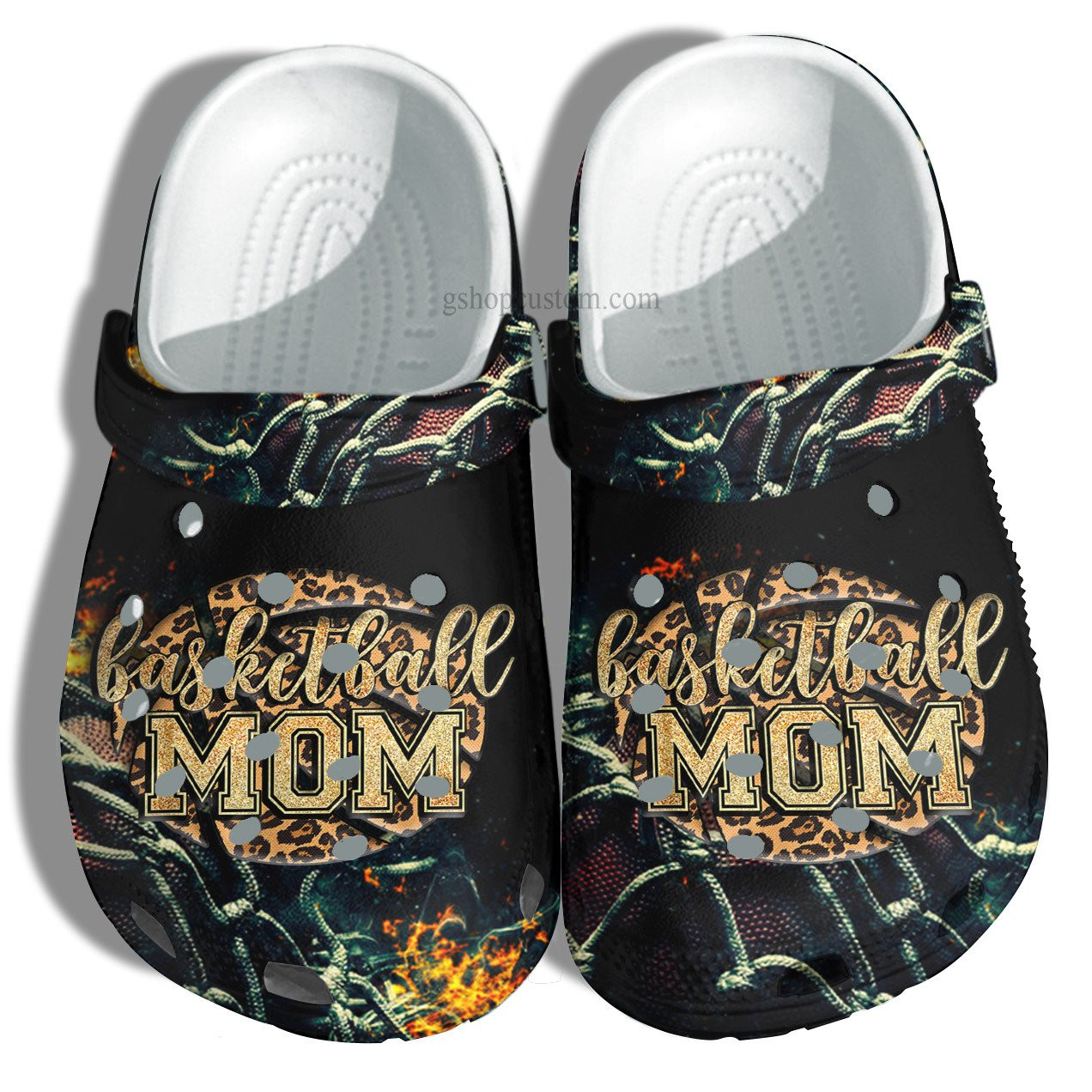 Basketball Mom Cool Women Croc Shoes Gift Grandma - Basketball Cheer Up Son Player Mom Shoes Gift Mommy Birthday