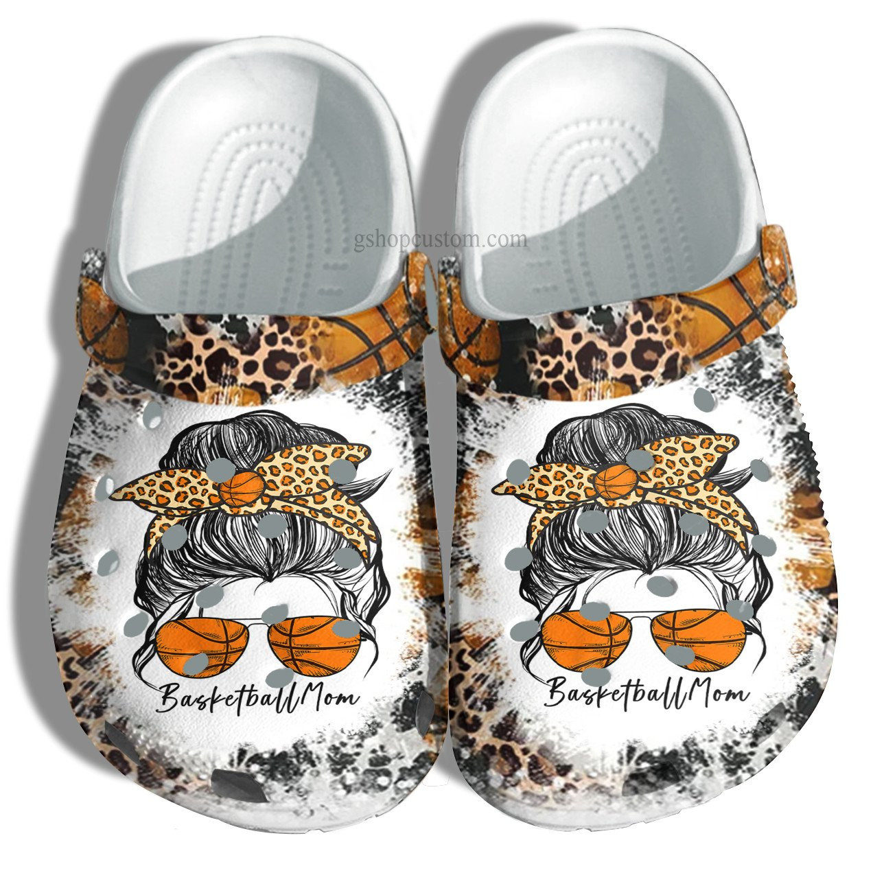 Basketball Mom Cool Women Glasses Croc Shoes Gift Grandma - Basketball Cheer Up Mom Shoes Gift Women Birthday