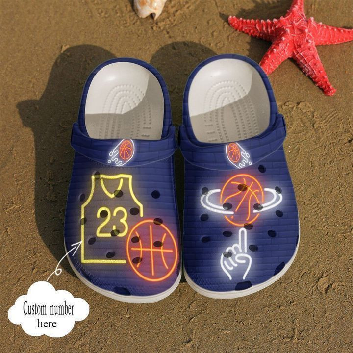 Basketball Personalized Neon Classic Clogs Shoes