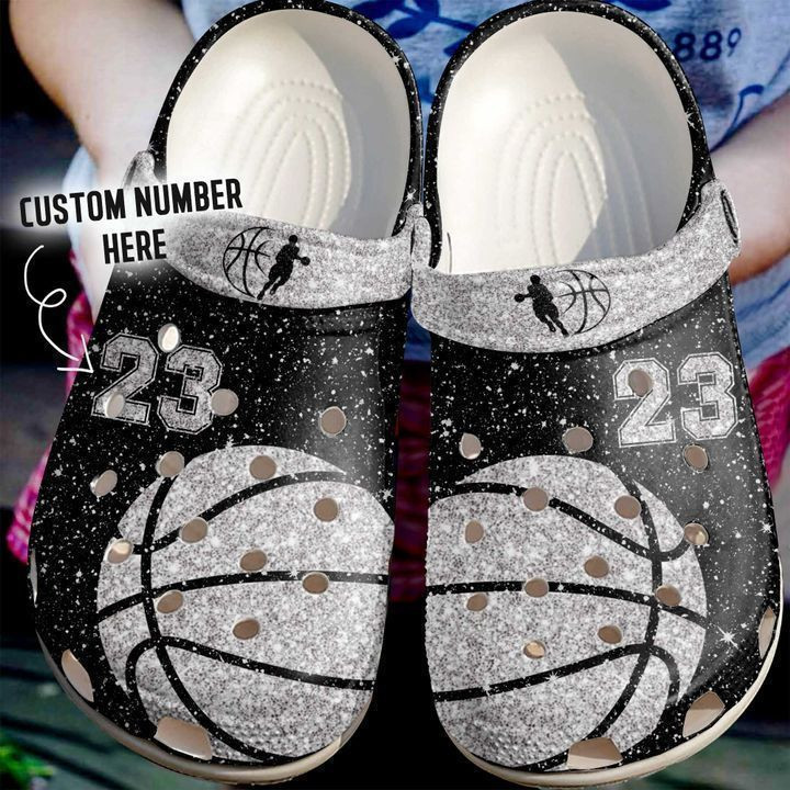 Basketball Personalized Sparkle Classic Clogs Shoes
