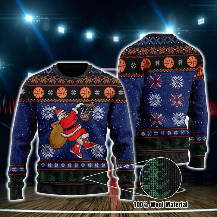 Basketball Ugly Christmas Sweater Adult 3D Funny Matching for family