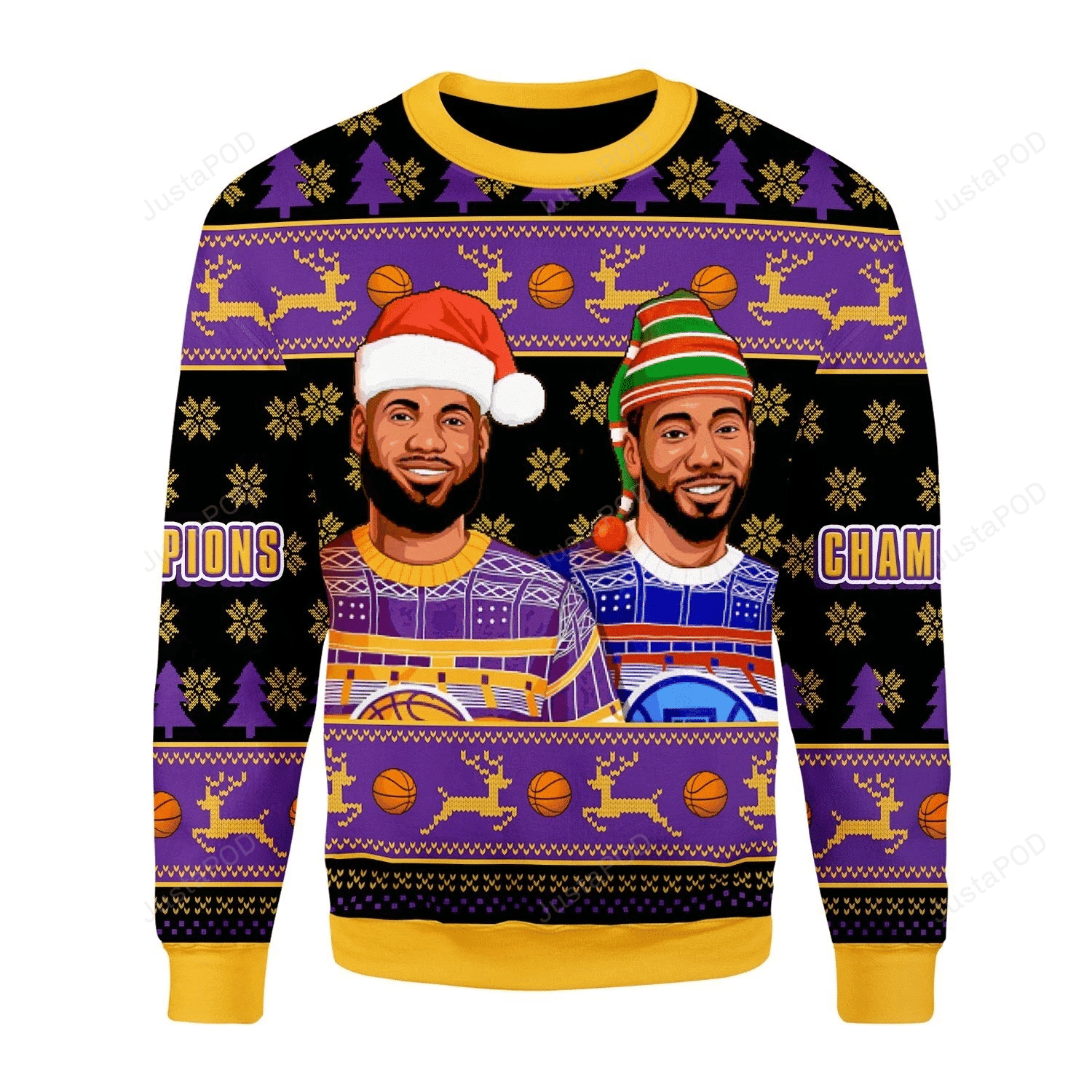 Basketball Ugly Christmas Sweater Adult 3D Funny Matching for family