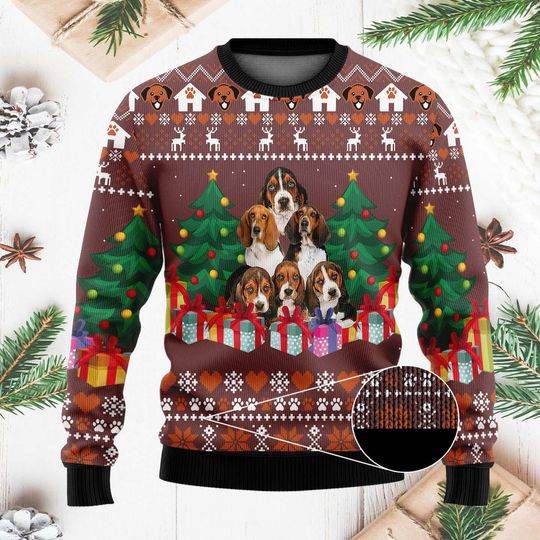 Basset Hound Christmas Sweater - Funny Dog Lover Ugly Xmas Sweater - Image 13