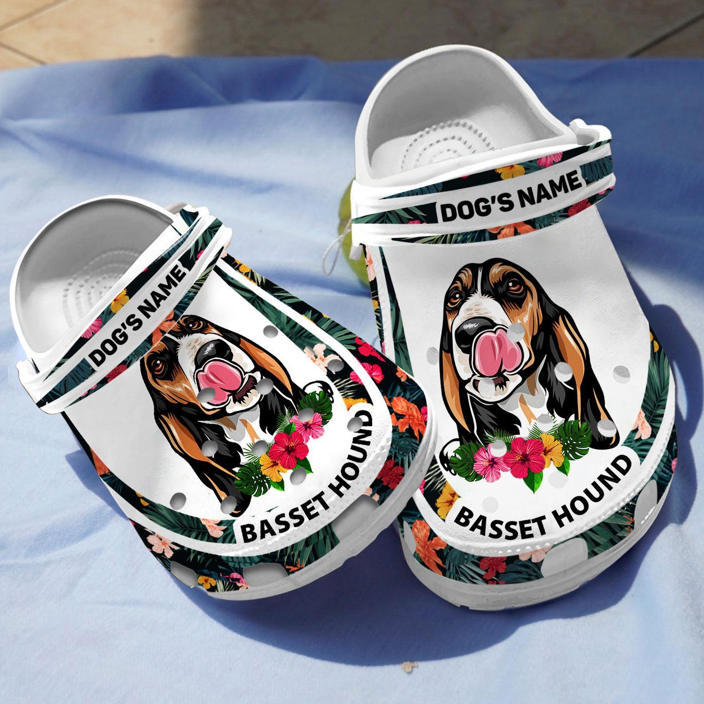 Basset Hound Dog Crocs Crocband Clogs Shoes Comfortable For Men Women and Kids