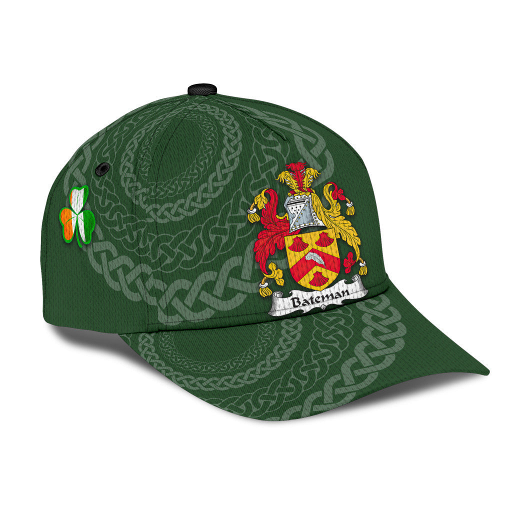 Bateman Coat Of Arms - Irish Family Crest St Patrick's Day Hat Classic Cap Trucker Hats Custom Hats Gifts For Men & Women