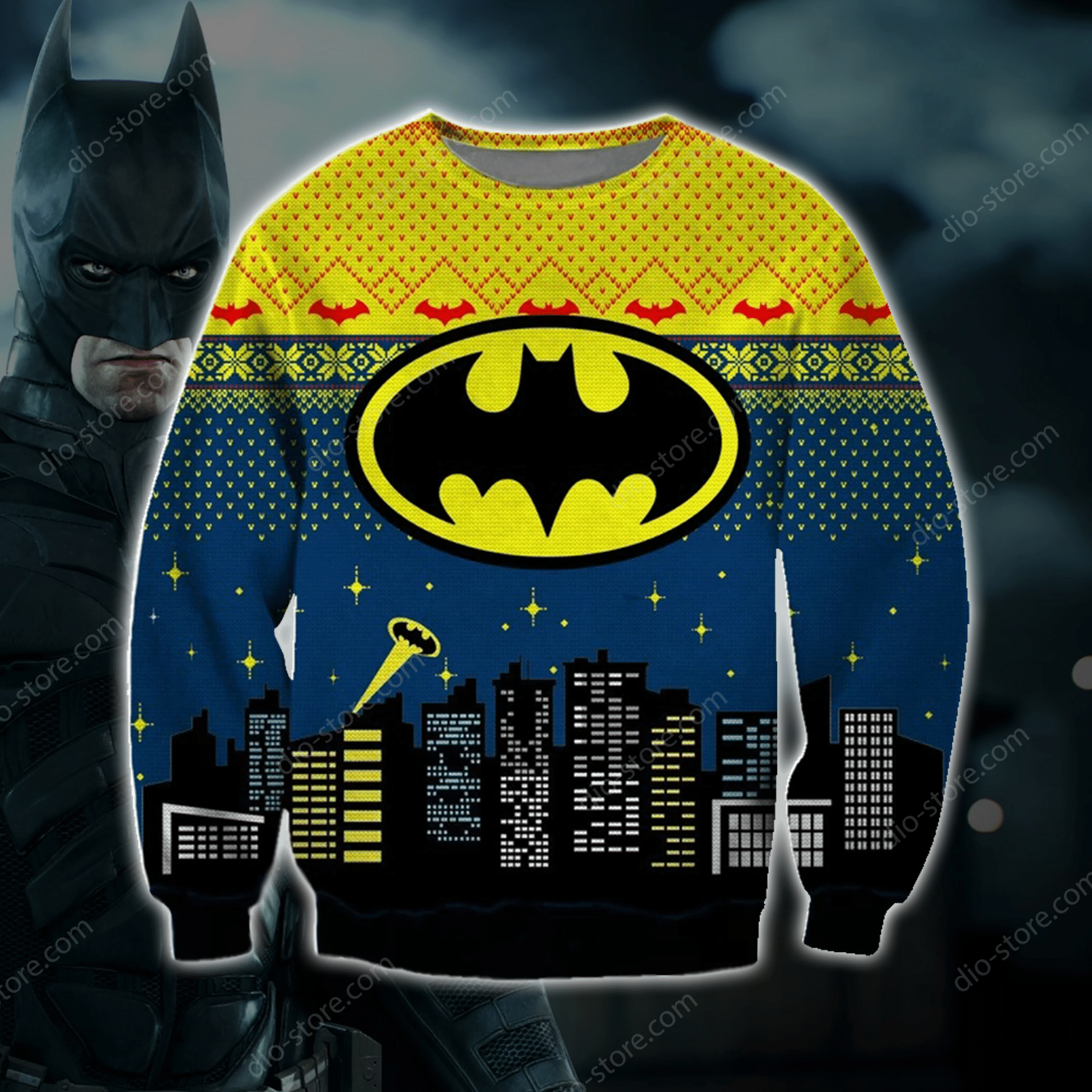 Batman 3D Print Ugly Christmas Sweater Adult 3D Funny Matching for family