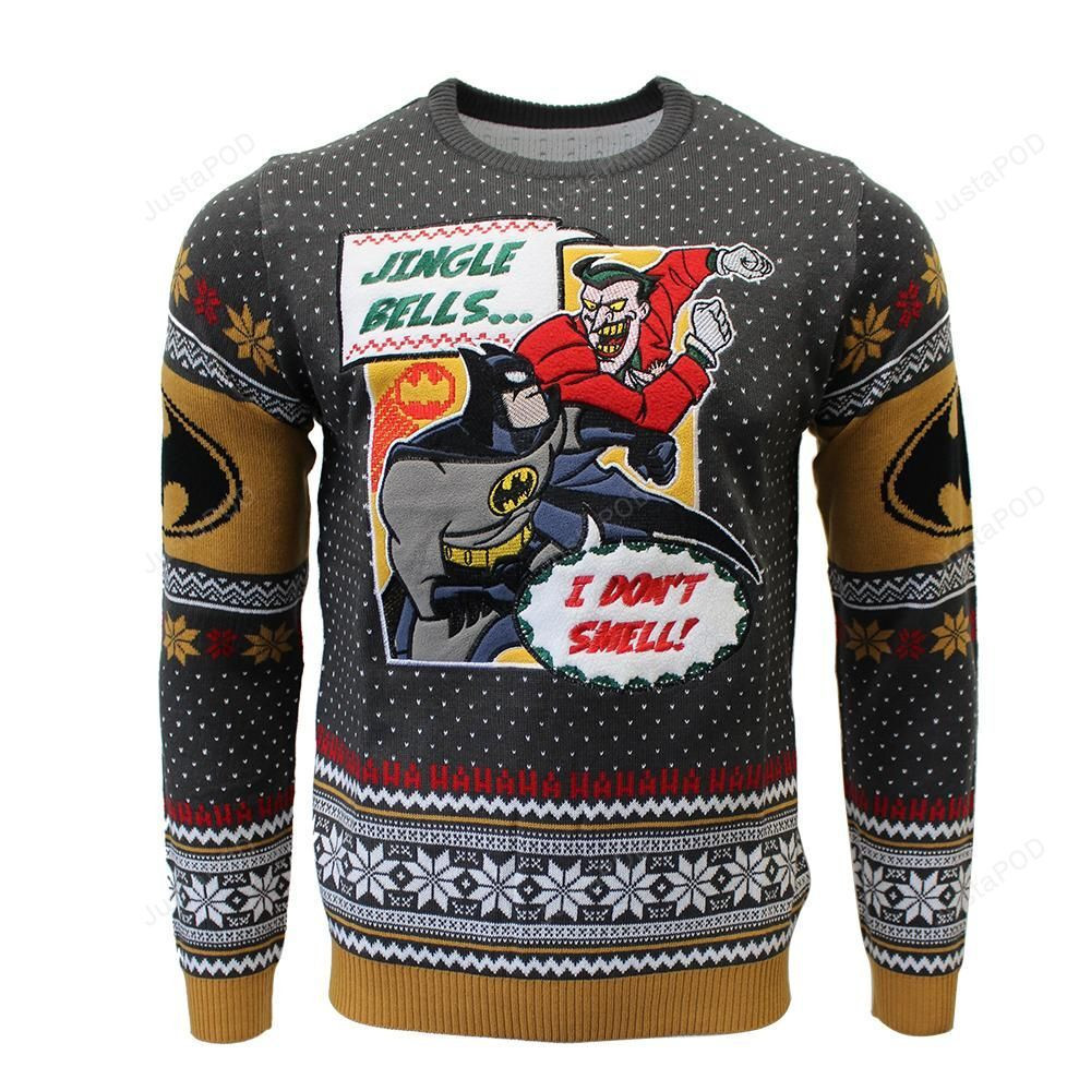 Batman Jingle Bells Uglyv Ugly Christmas Sweater Adult 3D Funny Matching for family