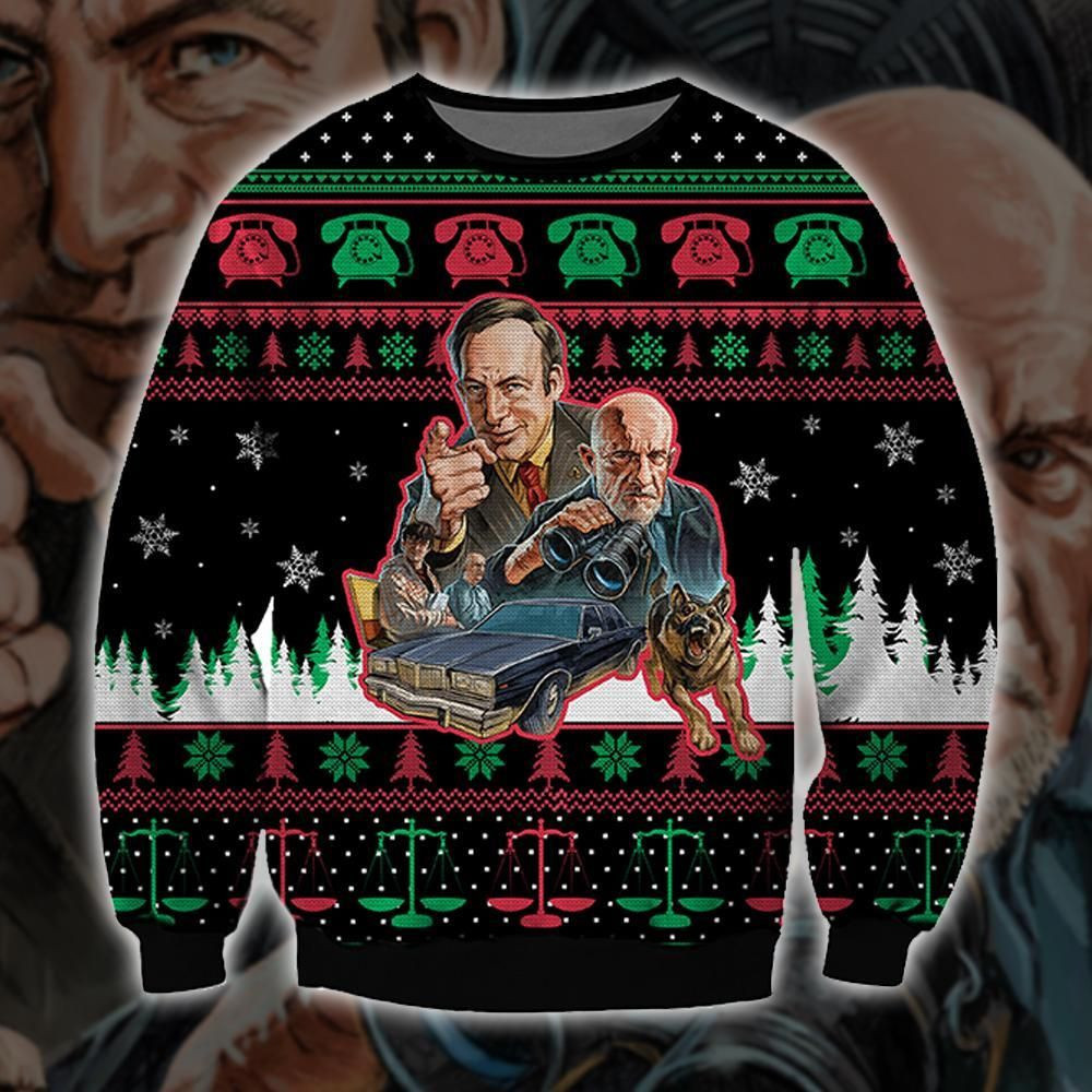 Battle Call Saul Ugly Christmas Sweater Adult 3D Funny Matching for family