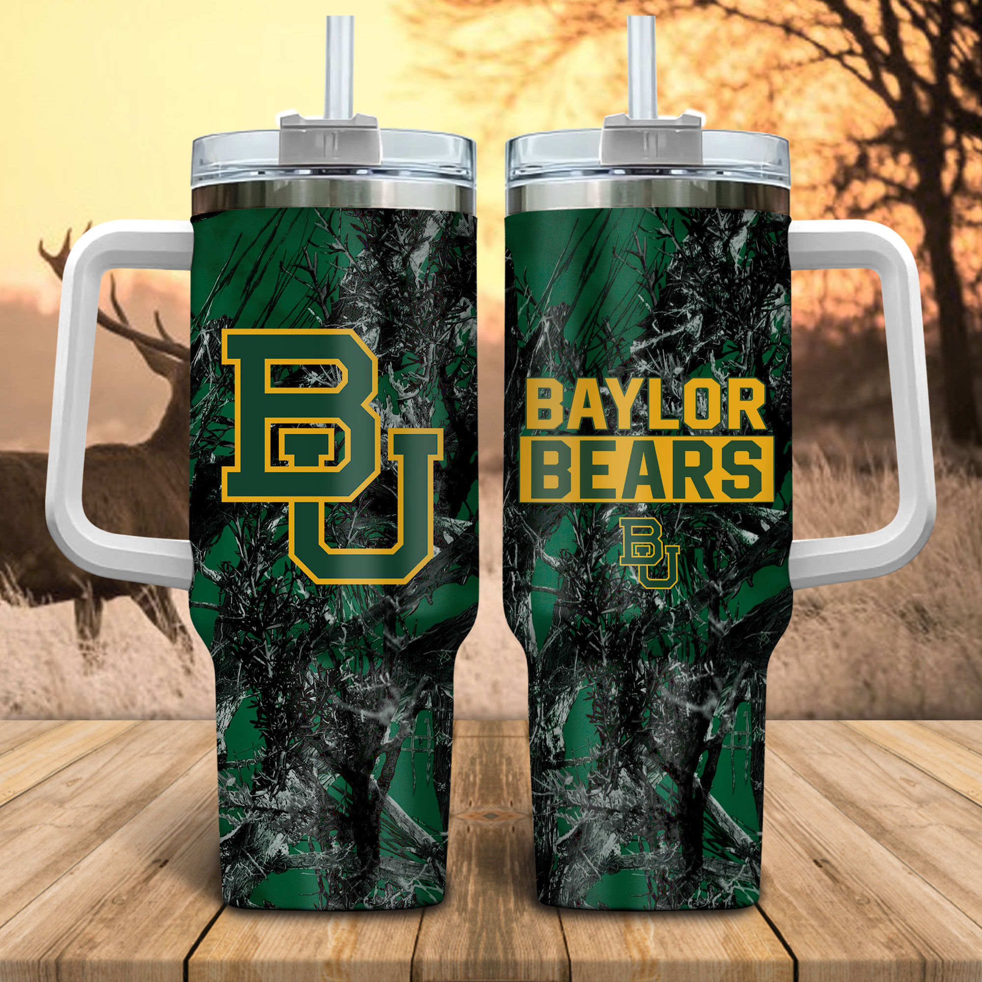 Baylor Bears NCAA Hunting Custom Stanley Cup 40 oz 30 oz Tumbler With HandleTVC230115