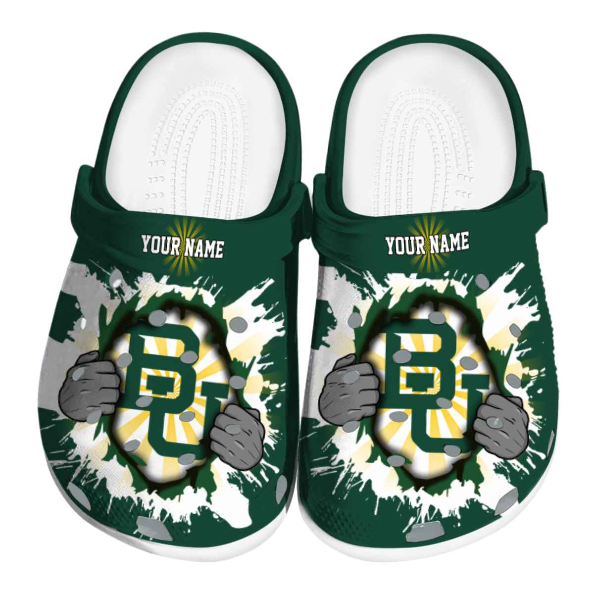 Baylor Bears NCAA Sport Crocs Crocband Clogs Shoes Comfortable For Men Women and Kids
