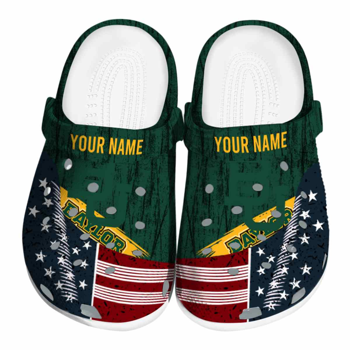 Baylor Bears NCAA Sport Crocs Crocband Clogs Shoes Comfortable For Men Women and Kids