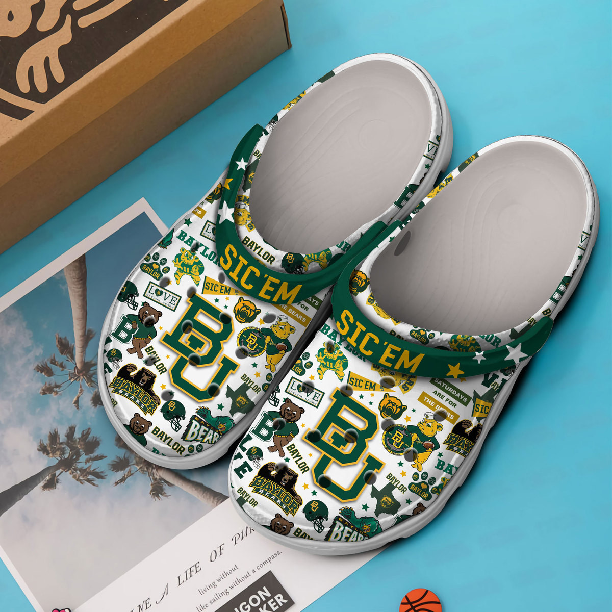 Baylor Bears NCAA Sport Crocs Crocband Clogs Shoes Comfortable For Men Women and Kids - Image 2