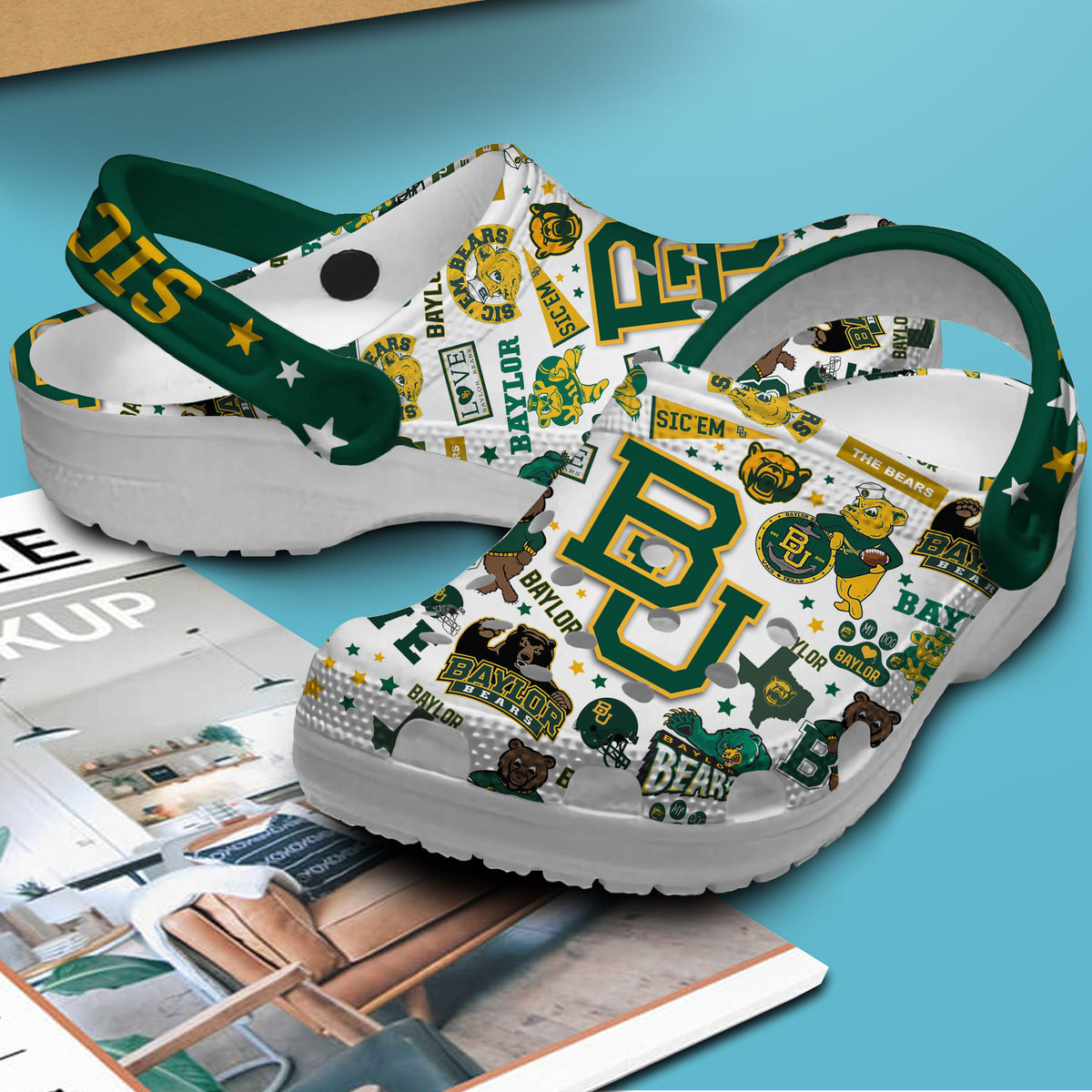 Baylor Bears NCAA Sport Crocs Crocband Clogs Shoes Comfortable For Men Women and Kids - Image 2