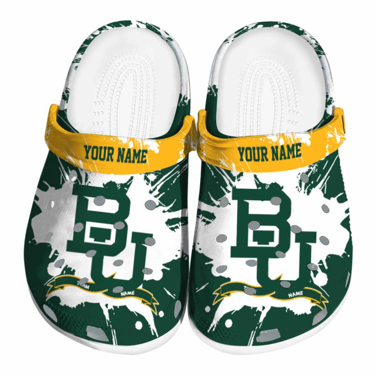 Baylor Bears NCAA Sport Crocs Crocband Clogs Shoes Comfortable For Men Women and Kids