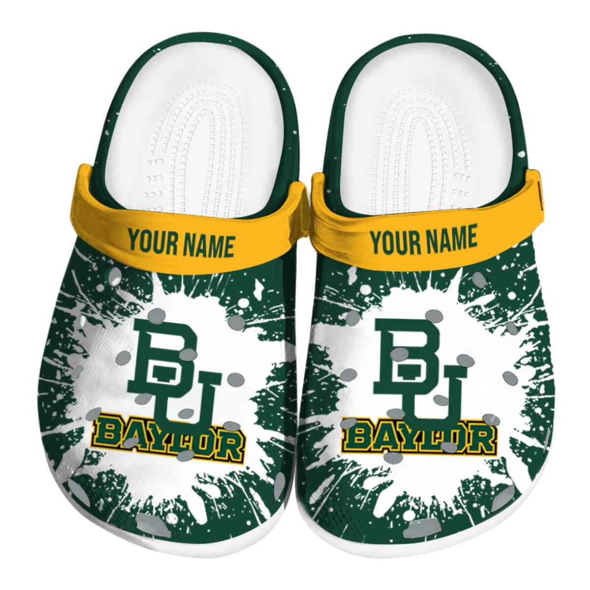 Baylor Bears NCAA Sport Crocs Crocband Clogs Shoes Comfortable For Men Women and Kids