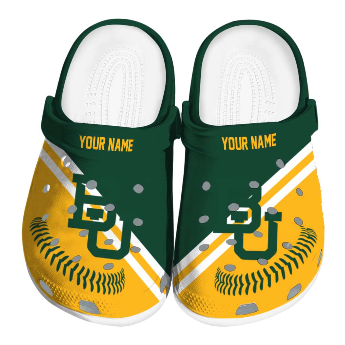 Baylor Bears NCAA Sport Crocs Crocband Clogs Shoes Comfortable For Men Women and Kids