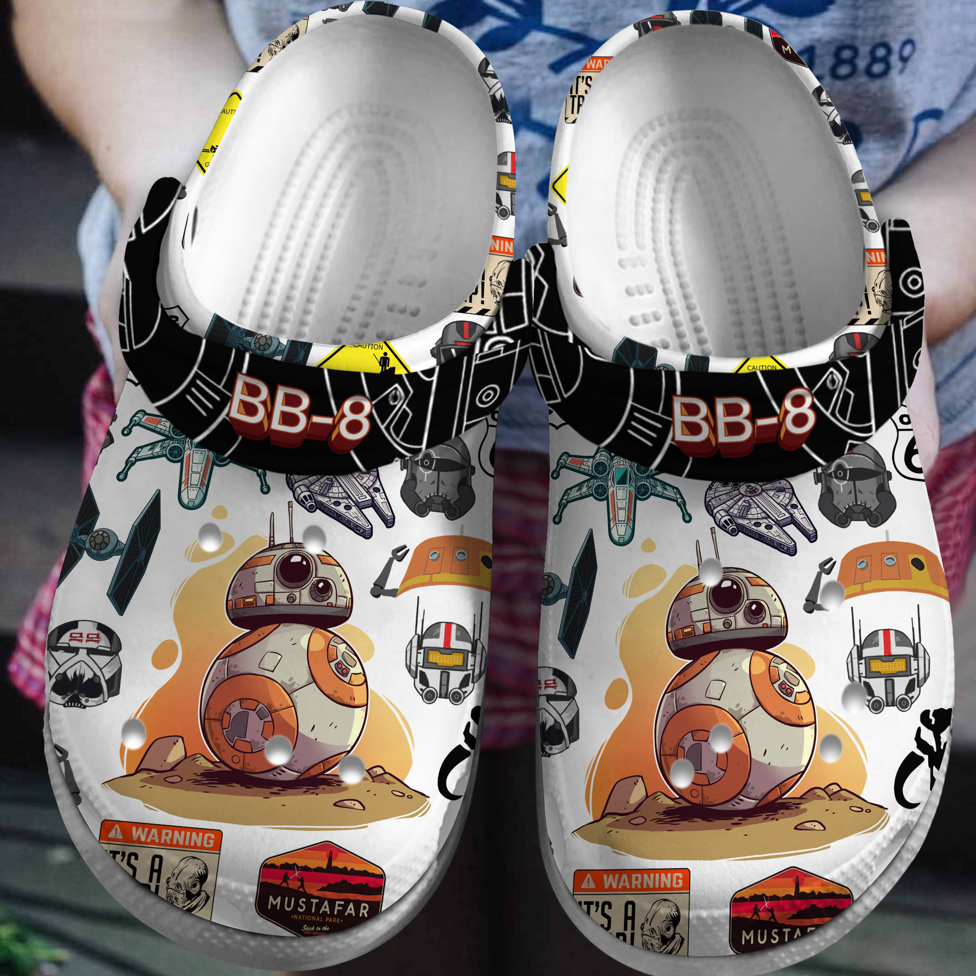 BB8 Star Wars Movie Crocs Crocband Clogs Shoes Comfortable For Men Women and Kids