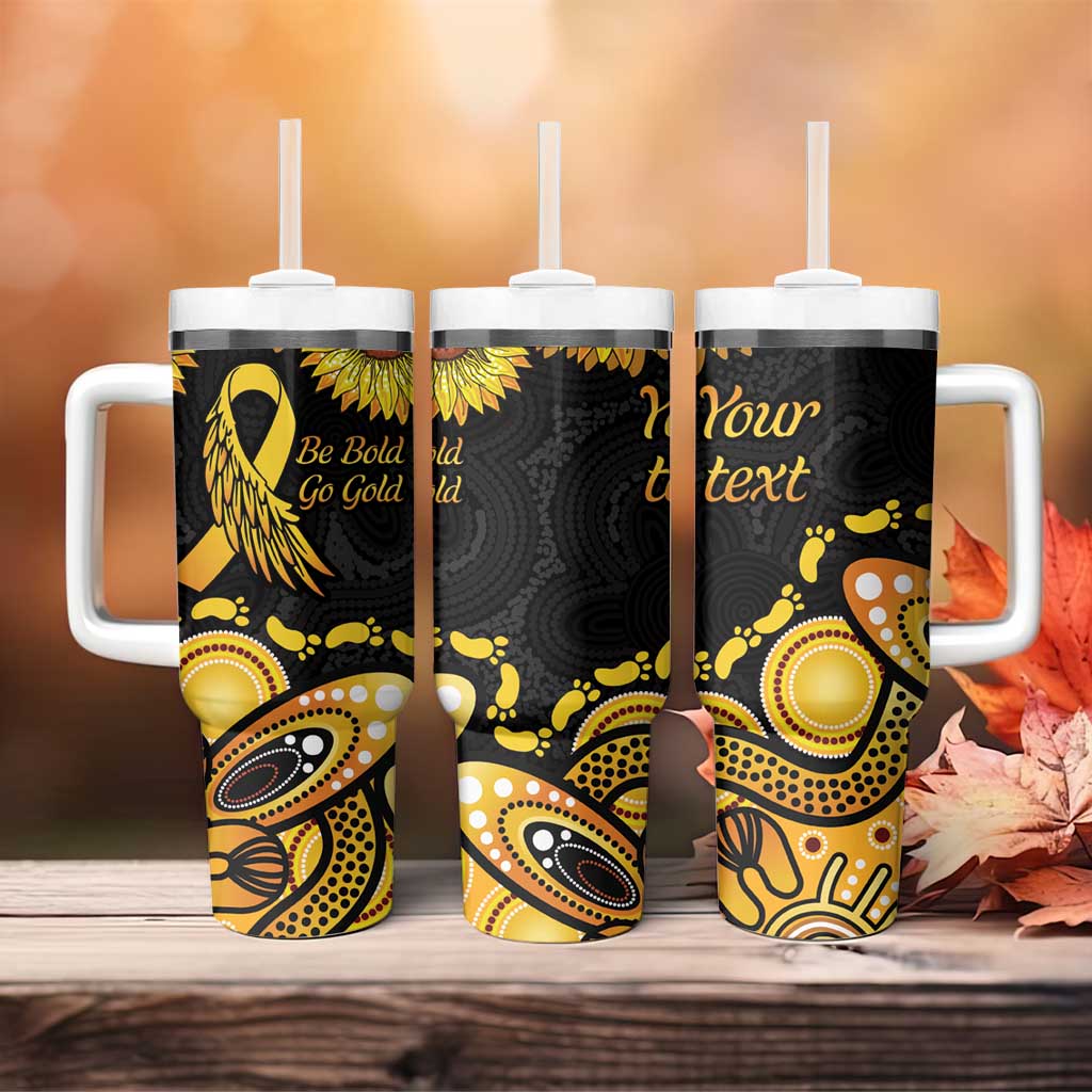 Be Bold Go Gold Aboriginal Ribbon Childhood Custom Stanley Cup 40 oz 30 oz Tumbler With HandleTVC2301331