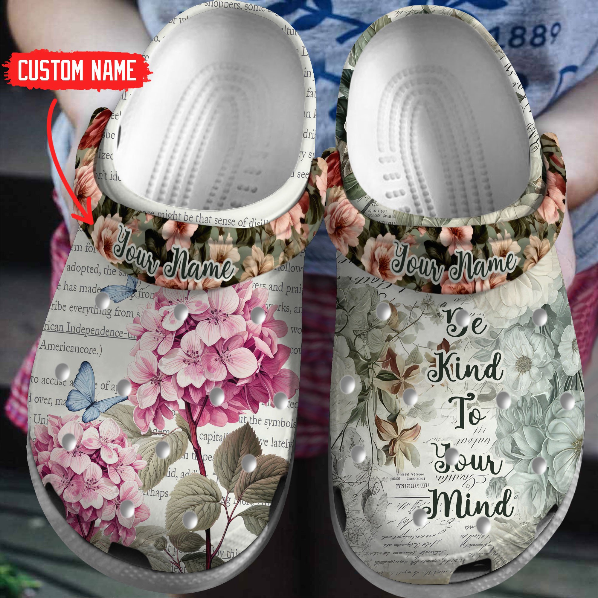 Be Kind To Your Mind Crocs Crocband Clogs Shoes Comfortable For Men Women and Kids