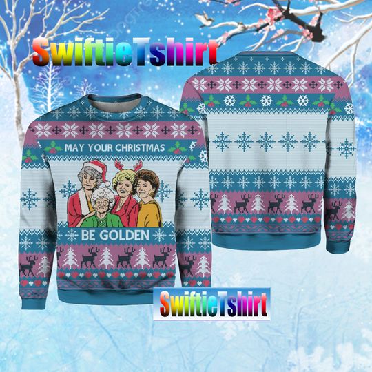 Be Stay Golden Ugly Christmas Sweater, Stay Golden Funny Ugly Christmas 3D Sweater - Image 3