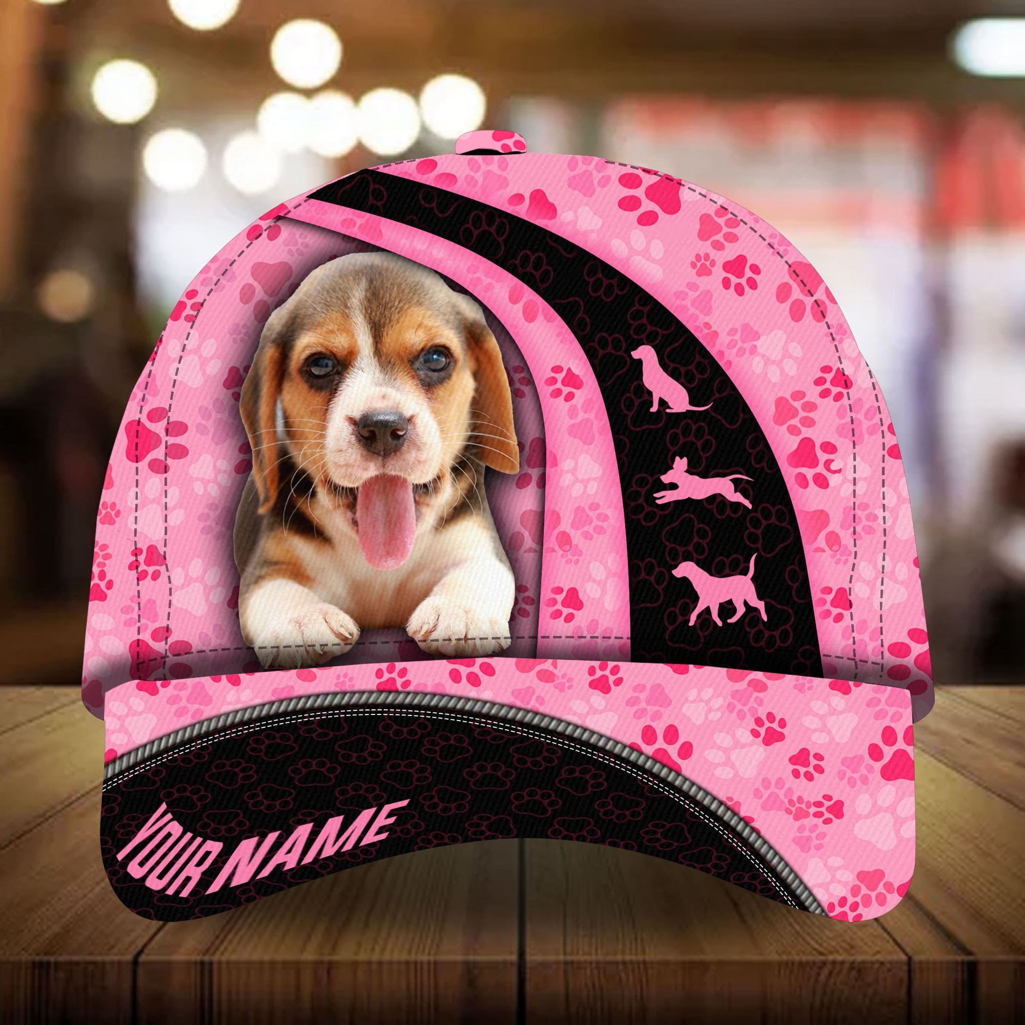 Beagle Curves 3D Multicolor Personalized Hat Trucker Hats Custom Hats Gifts For Men & Women