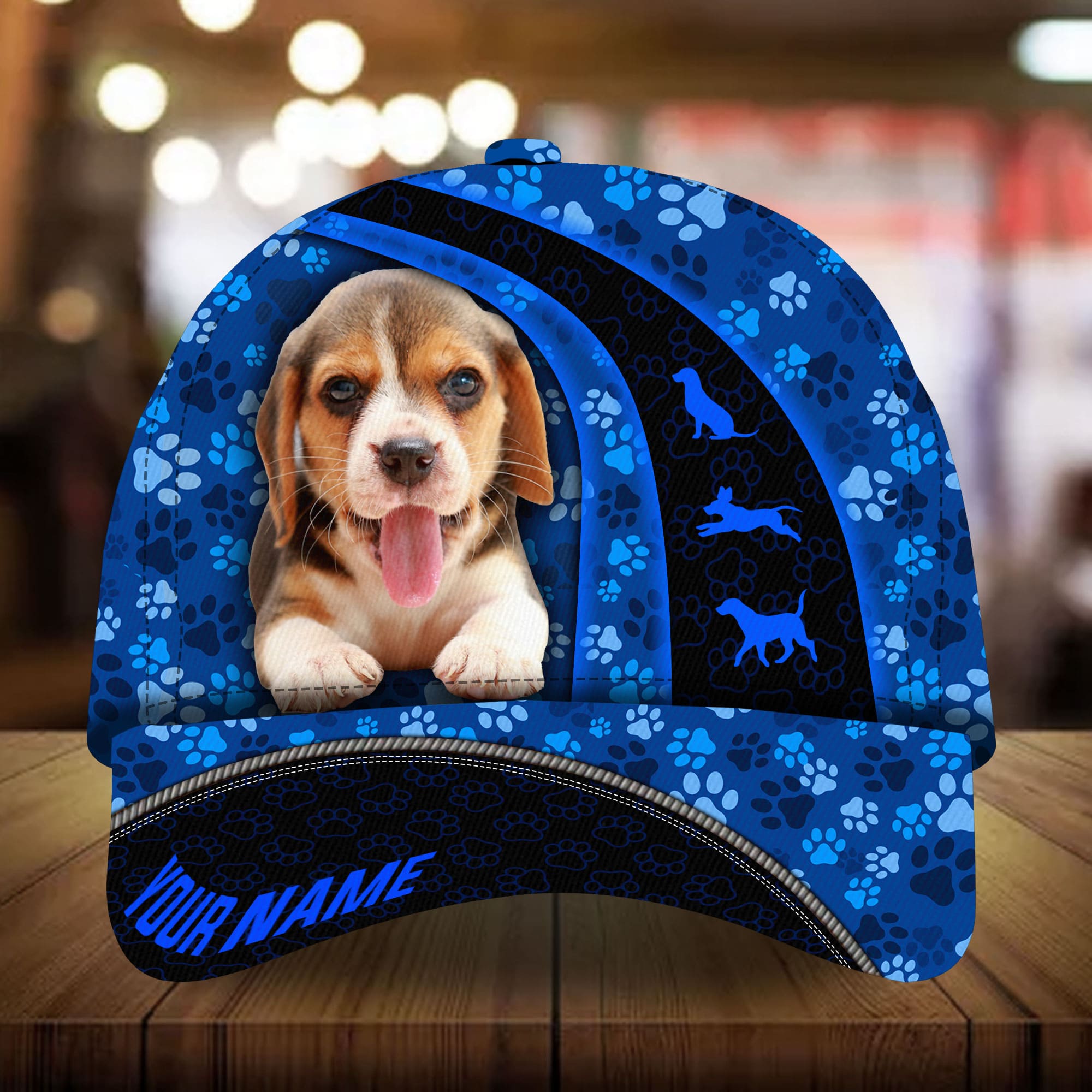 Beagle Curves 3D Multicolor Personalized Hat Trucker Hats Custom Hats Gifts For Men & Women