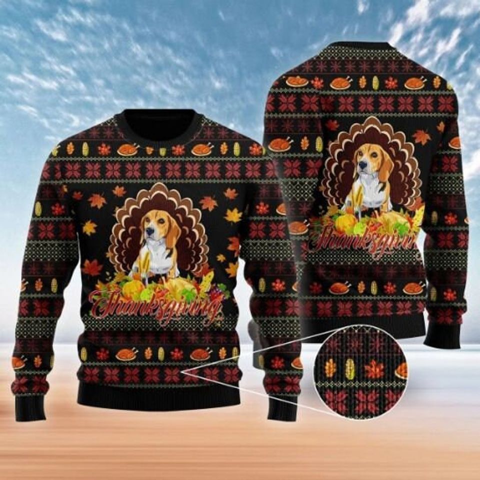 Beagle Dog Thanksgiving Sweater