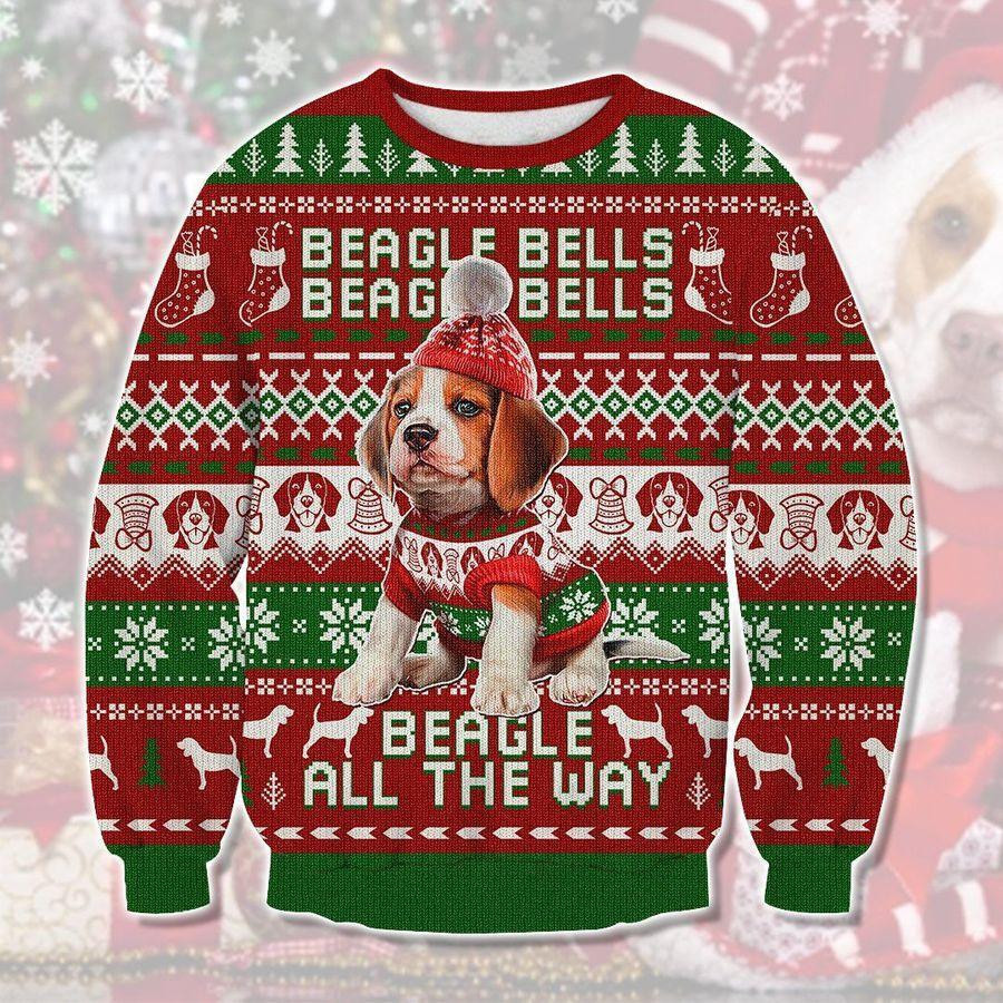 Beagle Ugly Christmas Sweater Adult 3D Funny Matching for family