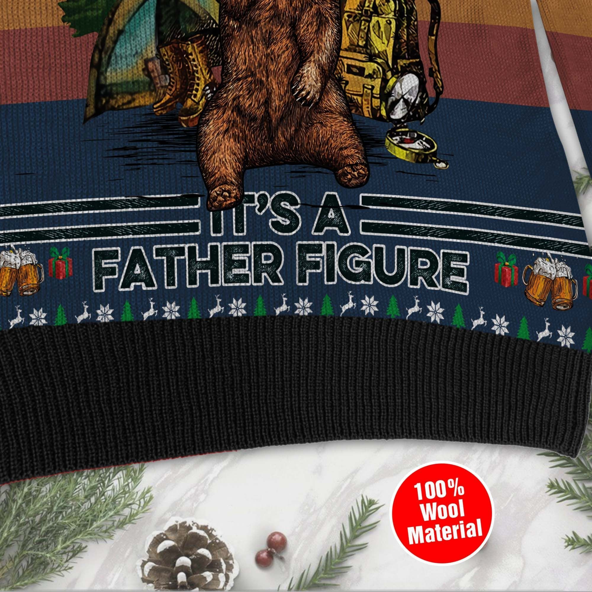 Bear And Beer It'S Not A Dad Bod Funny Ugly Christmas Sweater Adult 3D Funny Matching for family - Image 4