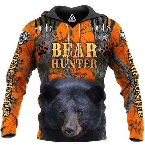 Bear Hunter 3D All Over Print Hoodie, Zip Hoodie