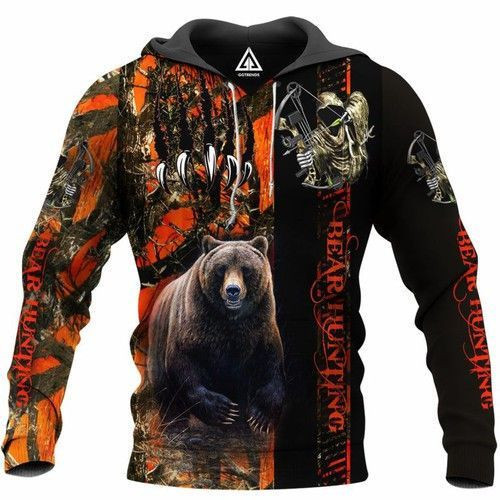 Bear Hunting 3D All Over Print Hoodie, Zip Hoodie